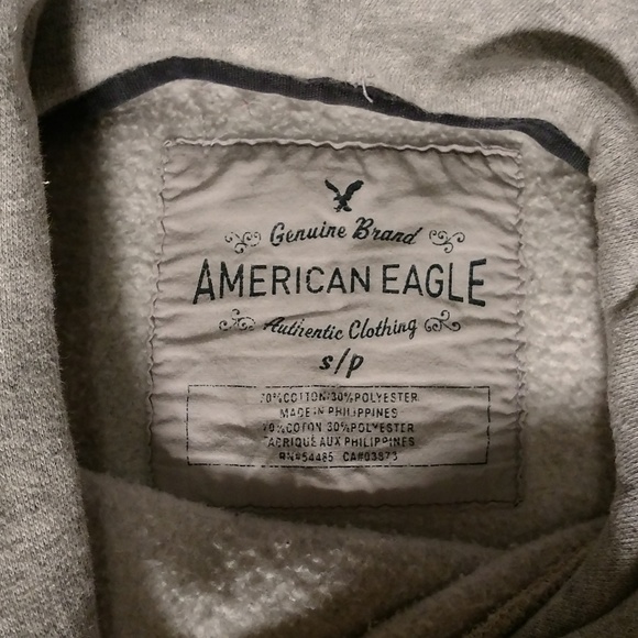 American Eagle Pullover Hoodie S/P Gray - Picture 5 of 5